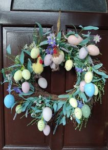 Easter Heather Wreath for front door