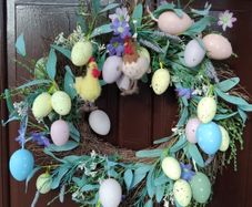 Easter Heather Wreath for front door