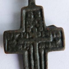 Antique 1700/1800's Crucifix  Orthodox Old Believers pectoral Cross pendant