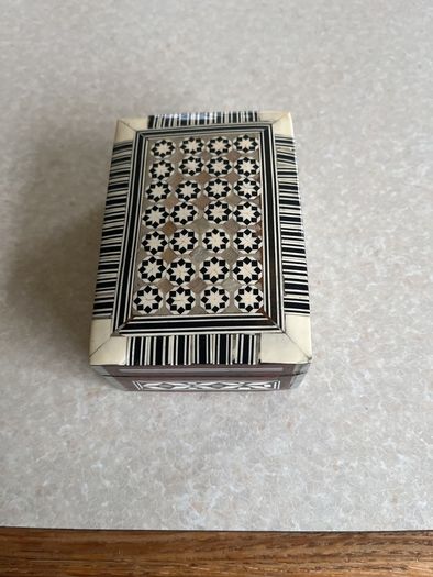 Wooden Mother of Pearl Inlay Jewelry Box