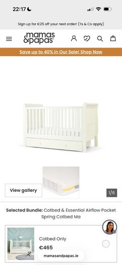 mamas &papas cot bed