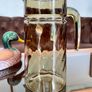 Vintage 1960s French Glass Jug with Decorative Swirling Design Image 3