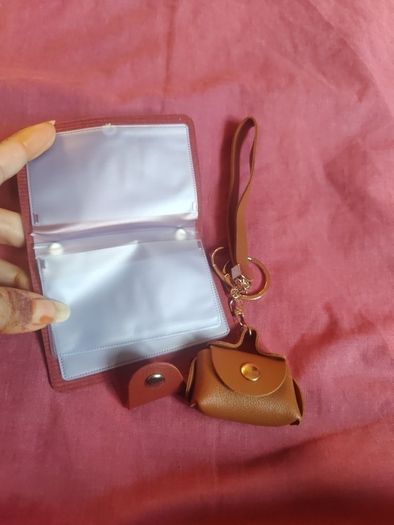 card holder with coin holder keychain