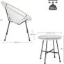 _Garden Furniture Set 3 Piece Garden Furniture Set Poly Rattan Lounge Set Glass Top Table 2 Chairs Indoor Outdoor Image 2