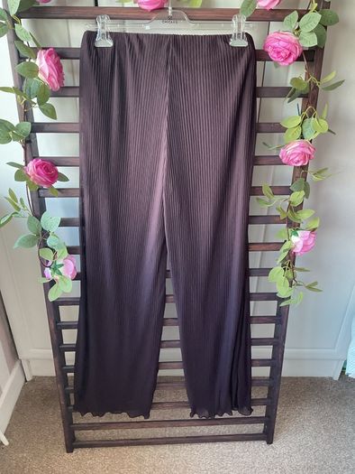 trousers Bnwt Zara size large pleated wide leg trousers plum shade
