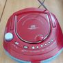 Bench Portable CD Player with Radio, Model KH222, Red, in new condition and working great Image 2