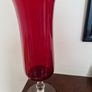 red glass vase / hurricane lamp Image 3