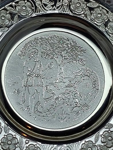 Interesting Minature Silver Plate