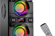 60W (80W Peak) Portable Bluetooth speaker with Double Subwoofer Heavy Bass, Bluetooth 5.0 Wireless 100ft Outdoor Speaker, Support FM Radio, LED Colorful Lights, Stereo Sound, for Home, Party, Travel (FREE POSTAGE)