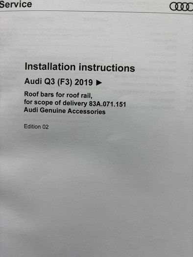 Audi Q3 Roof bars