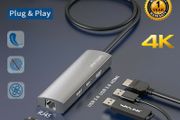 Wavlink USB-C Travel Universal Mini Dock Gigabit Ethernet/HDMI UHD 4K@60Hz (UHP3408) (Brand New/Warranty)