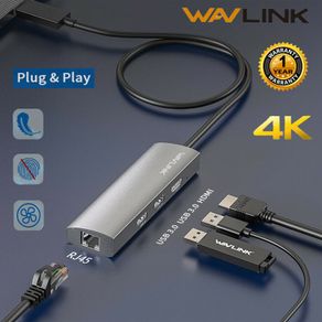 Wavlink USB-C Travel Universal Mini Dock Gigabit Ethernet/HDMI UHD 4K@60Hz (UHP3408) (Brand New/Warranty)