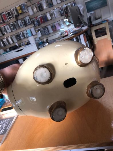 Vintage Antique Porcelain Large Piggybank