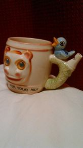 vintage child's mug with whistle