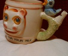 vintage child's mug with whistle