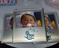 6 sliver and blue baby boy frames