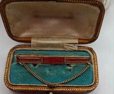 Vintage 9ct yellow gold tie clip