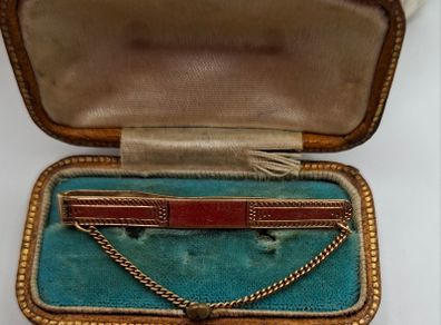 Vintage 9ct yellow gold tie clip