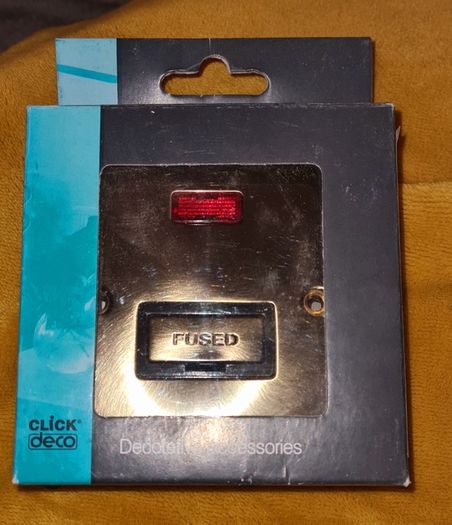 Brand New In Box Deco Antique Brass Ingot 13A Fused Connection Unit with Neon