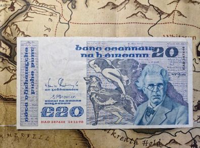 20 Pound B Series 14/11/90 Irish Note