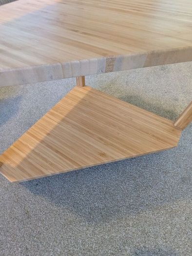 Two Ikea bamboo shelves