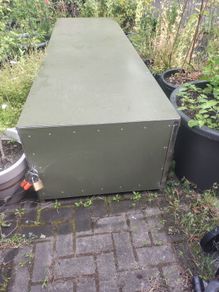 Large steel secure garden trunk
