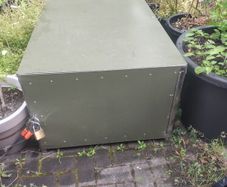 Large steel secure garden trunk