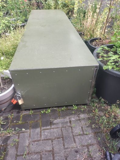 Large steel secure garden trunk