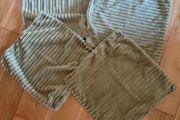 Soft Velour Moss Green Cushion Covers x4