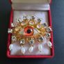 All-Seeing Eye Crystal Brooch Surrealistic Eye Pin Badge with Crystals Pin Mystical Spiritual Jewellery Image 2