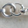 Vintage Sterling Silver CZ Crystal Teardrop Pendant Snake Necklace length 19" - 5,4g Image 5