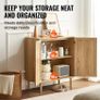 Rattan Storage Cabinet with 2 Magnetic Doors and Adjustable Shelves Image 4
