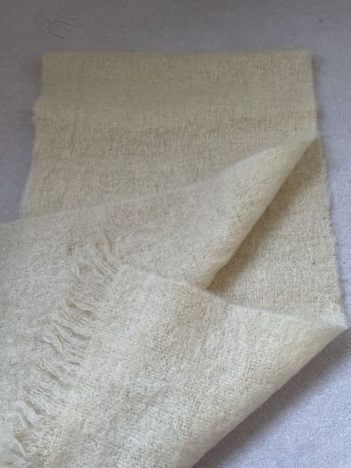 Wide mohair wool scarf