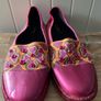 Women's shoes espadrilles Geox Respira canvas and leather flat shoes boho vibe size 5 Image 9