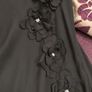 Black evening dress one shoulder with flower finish Image 2