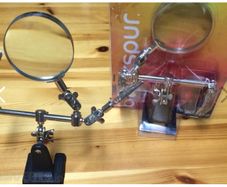 Magnifying Glass stand, Solder station, Third Hand magnifier, wiring soldering steady solder , tool tools , Jeweller, watch making. COLLECTION ONLY