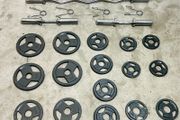 Olympic Weights Dumbbells Curl Bar Set