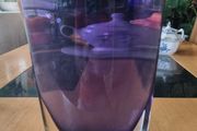 Flat vase Polish art glass - Krosno