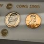 USA United States 1955 Silver Proof 5 Coin Set in Capital Holder Image 4