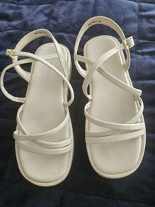 cream sandals size 38