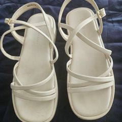 cream sandals size 38