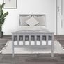 Wooden slatted  Bed  Pine Wood, Solid Wood Bed Frame with Slatted Frame and Feet, Single Bed with Headboard and Footboard, Bed for Children and Adults Solid Wood Bed Children's Bed Image 2