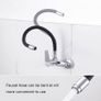 Ibergrif Wall Mounted Kitchen Tap Single Lever Mixer Tap 360 Rotation Sink tap with Adjustable Mounting Hole Image 4