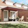 Manual Retractable Awning with LED 350x250 cm Orange and Brown Image 3