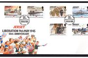 1995 Jersey 50th Anniversary of D-Day Commemorative Stamps First Day Cover (FDC)