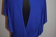 Amisu royal blue open back V-neck long top size XL UK16  EU44