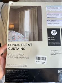 Grey pleated Curtains