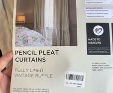 Grey pleated Curtains