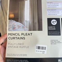 Grey pleated Curtains
