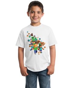 Minecraft Characters Kids T-Shirt tee top shirt